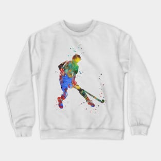 Field Hockey Player Boy Crewneck Sweatshirt